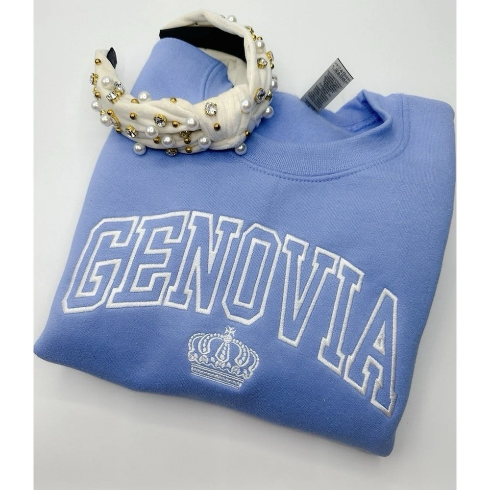 Genovia Sweatshirt Princess Diaries Y2K Varsity Crew M Cozy Soft Girl Aesthetic